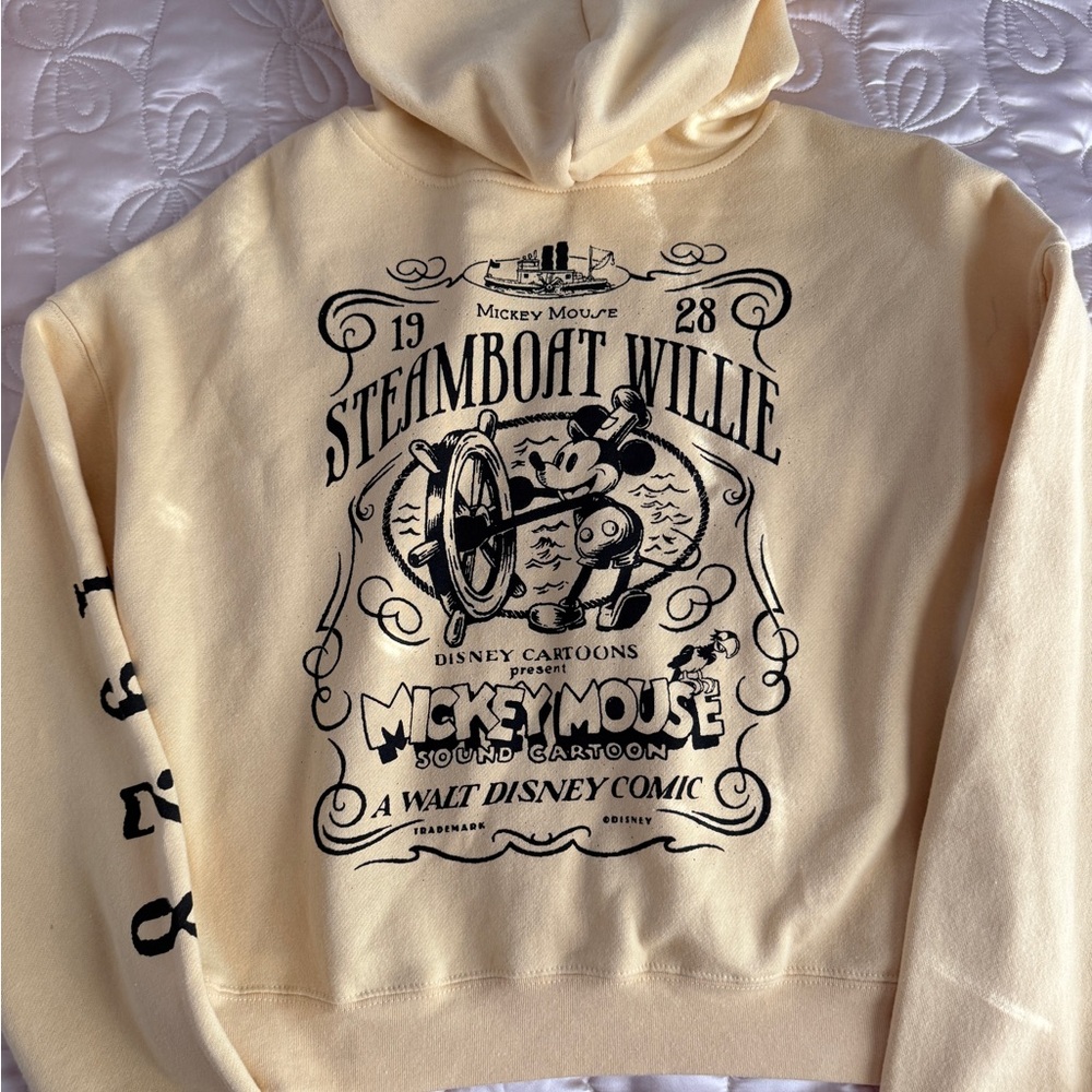 Disney Steamboat Willie Light Gold Hoodie